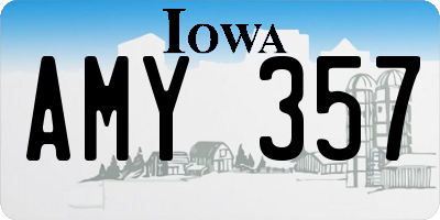 IA license plate AMY357