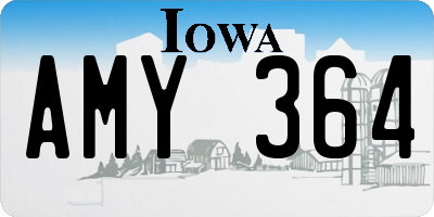 IA license plate AMY364