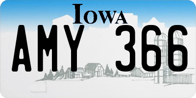 IA license plate AMY366