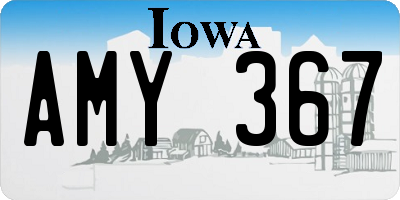 IA license plate AMY367