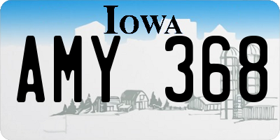 IA license plate AMY368