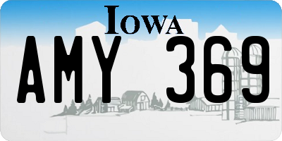 IA license plate AMY369