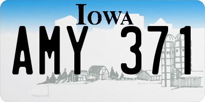 IA license plate AMY371