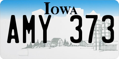 IA license plate AMY373