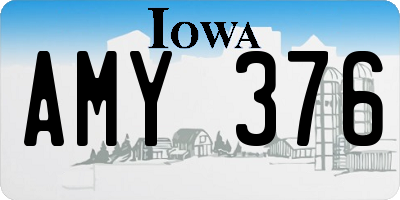 IA license plate AMY376