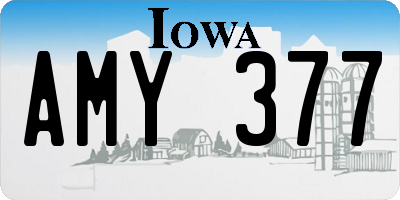 IA license plate AMY377