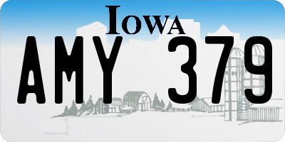 IA license plate AMY379