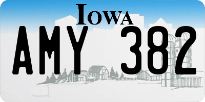 IA license plate AMY382