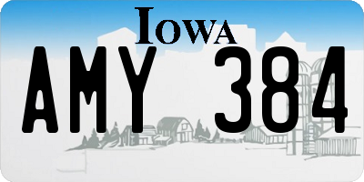 IA license plate AMY384