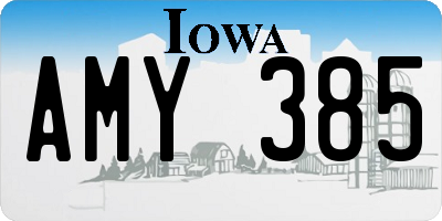 IA license plate AMY385