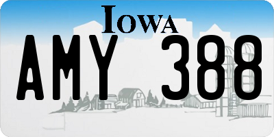 IA license plate AMY388