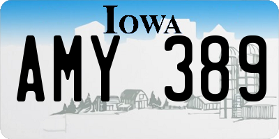 IA license plate AMY389