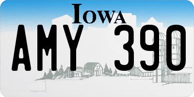 IA license plate AMY390