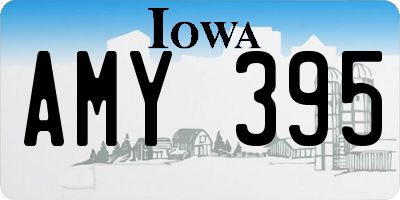 IA license plate AMY395
