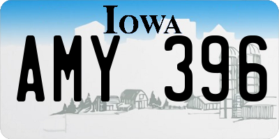 IA license plate AMY396