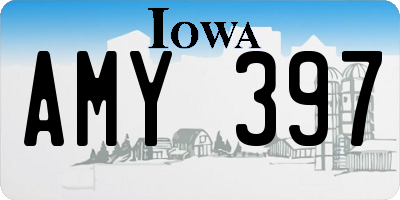 IA license plate AMY397