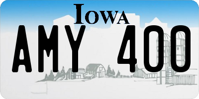IA license plate AMY400