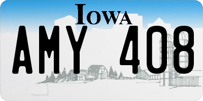 IA license plate AMY408