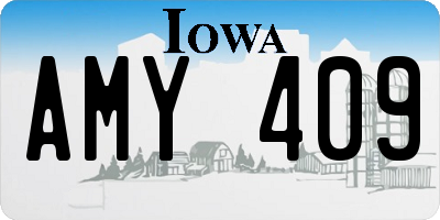 IA license plate AMY409