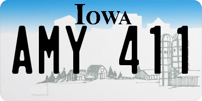 IA license plate AMY411
