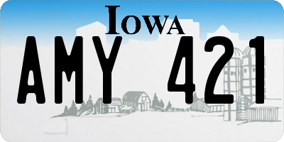 IA license plate AMY421