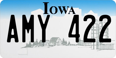 IA license plate AMY422