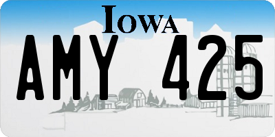 IA license plate AMY425