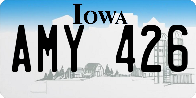 IA license plate AMY426
