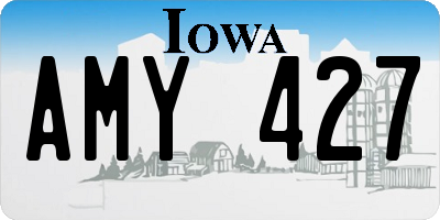 IA license plate AMY427