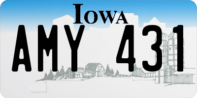 IA license plate AMY431