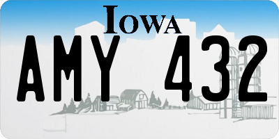 IA license plate AMY432