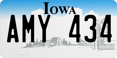 IA license plate AMY434
