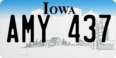 IA license plate AMY437