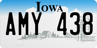 IA license plate AMY438