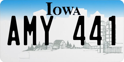 IA license plate AMY441