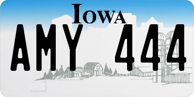 IA license plate AMY444