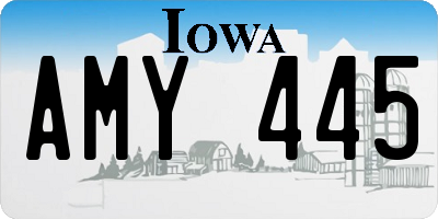 IA license plate AMY445