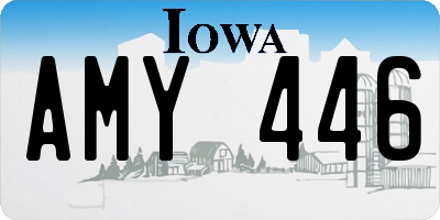 IA license plate AMY446