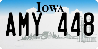 IA license plate AMY448