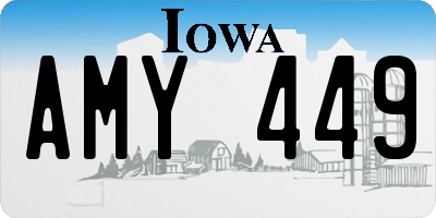 IA license plate AMY449