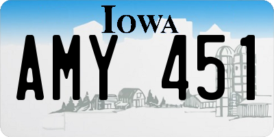 IA license plate AMY451