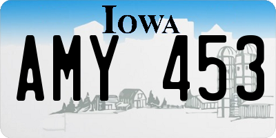 IA license plate AMY453