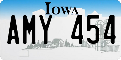 IA license plate AMY454