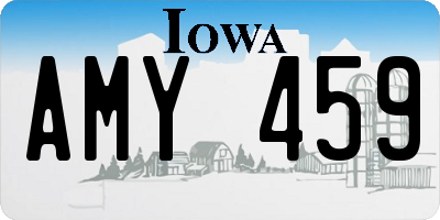 IA license plate AMY459