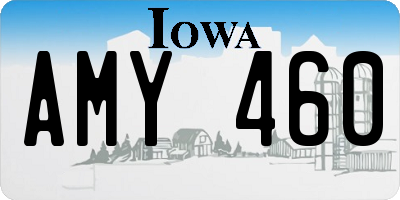 IA license plate AMY460