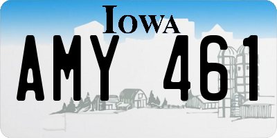 IA license plate AMY461