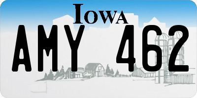 IA license plate AMY462