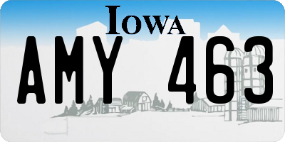 IA license plate AMY463