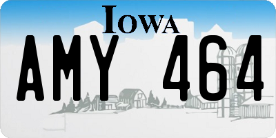 IA license plate AMY464
