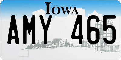 IA license plate AMY465